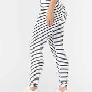 glyder high waisted black/white striped leggings